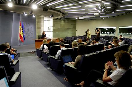 26/08/2016. Consejo de Ministros: Sáenz de Santamaría. La vicepresidenta, ministra de la Presidencia y portavoz del Gobierno en funciones, S...